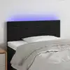 Image de vidaXL Tête de lit à LED Noir 100x5x78/88 cm Velours