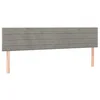 Image de vidaXL Tête de lit à LED Gris clair 160x5x78/88 cm Velours