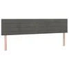 Image de vidaXL Hoofdbord LED 180x5x78/88 cm fluweel donkergrijs