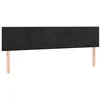 Image de vidaXL Tête de lit à LED Noir 180x5x78/88 cm Velours