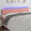 Image de vidaXL Tête de lit à LED Rose 200x5x78/88 cm Velours