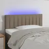 Image de vidaXL Tête de lit à LED Taupe 80x5x78/88 cm Tissu