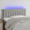 Image de vidaXL Tête de lit à LED Gris clair 100x5x78/88 cm Tissu