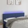 Image de vidaXL Tête de lit à LED Bleu 144x5x78/88 cm Tissu
