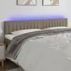 Image de vidaXL Tête de lit à LED Taupe 160x5x78/88 cm Tissu