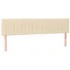 Image de vidaXL Hoofdbord LED 160x5x78/88 cm stof crèmekleurig