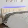 Image de vidaXL Tête de lit à LED Crème 160x5x78/88 cm Tissu