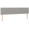 Image de vidaXL Tête de lit à LED Gris clair 180x5x78/88 cm Tissu