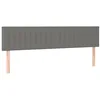Image de vidaXL Tête de lit à LED Gris foncé 180x5x78/88 cm Tissu