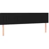 Image de vidaXL Tête de lit à LED Noir 180x5x78/88 cm Tissu