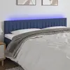 Image de vidaXL Tête de lit à LED Bleu 200x5x78/88 cm Tissu