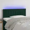 Image de vidaXL Tête de lit à LED Vert foncé 80x5x78/88 cm Velours