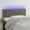 Image de vidaXL Tête de lit à LED Gris clair 90x5x78/88 cm Velours