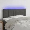 Image de vidaXL Tête de lit à LED Gris foncé 90x5x78/88 cm Velours