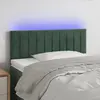 Image de vidaXL Tête de lit à LED Vert foncé 90x5x78/88 cm Velours