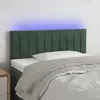 Image de vidaXL Tête de lit à LED Vert foncé 100x5x78/88 cm Velours