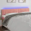 Image de vidaXL Tête de lit à LED Rose 160x5x78/88 cm Velours