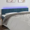 Image de vidaXL Tête de lit à LED Bleu foncé 180x5x78/88 cm Velours