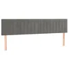Image de vidaXL Tête de lit à LED Gris clair 200x5x78/88 cm Velours