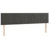 Image de vidaXL Tête de lit à LED Gris foncé 200x5x78/88 cm Velours