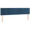 Image de vidaXL Tête de lit à LED Bleu foncé 200x5x78/88 cm Velours