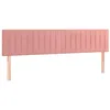 Image de vidaXL Tête de lit à LED Rose 200x5x78/88 cm Velours