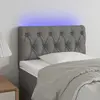 Image de vidaXL Tête de lit à LED Gris clair 80x7x78/88 cm Tissu
