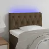 Image de vidaXL Tête de lit à LED Marron foncé 80x7x78/88 cm Tissu