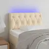 Image de vidaXL Tête de lit à LED Crème 80x7x78/88 cm Tissu