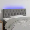 Image de vidaXL Tête de lit à LED Gris foncé 90x7x78/88 cm Tissu