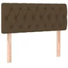 Image de vidaXL Tête de lit à LED Marron foncé 100x7x78/88 cm Tissu