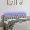 Image de vidaXL Tête de lit à LED Gris clair 144x7x78/88 cm Tissu