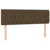 Image de vidaXL Tête de lit à LED Marron foncé 144x7x78/88 cm Tissu