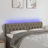 Image de vidaXL Tête de lit à LED Taupe 144x7x78/88 cm Tissu