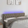 Image de vidaXL Tête de lit à LED Taupe 160x7x78/88 cm Tissu