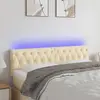 Image de vidaXL Tête de lit à LED Crème 160x7x78/88 cm Tissu