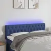 Image de vidaXL Tête de lit à LED Bleu 160x7x78/88 cm Tissu
