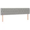 Image de vidaXL Tête de lit à LED Gris clair 180x7x78/88 cm Tissu