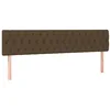 Image de vidaXL Tête de lit à LED Marron foncé 180x7x78/88 cm Tissu