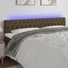 Image de vidaXL Tête de lit à LED Marron foncé 200x7x78/88 cm Tissu