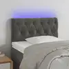 Image de vidaXL Tête de lit à LED Gris foncé 80x7x78/88 cm Velours