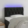 Image de vidaXL Tête de lit à LED Noir 80x7x78/88 cm Velours
