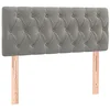 Image de vidaXL Tête de lit à LED Gris clair 90x7x78/88 cm Velours