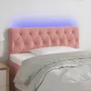 Image de vidaXL Tête de lit à LED Rose 90x7x78/88 cm Velours
