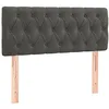 Image de vidaXL Tête de lit à LED Gris foncé 100x7x78/88 cm Velours