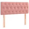 Image de vidaXL Tête de lit à LED Rose 100x7x78/88 cm Velours