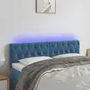 Image de vidaXL Tête de lit à LED Bleu foncé 144x7x78/88 cm Velours
