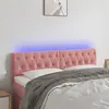 Image de vidaXL Tête de lit à LED Rose 144x7x78/88 cm Velours