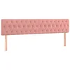 Image de vidaXL Tête de lit à LED Rose 200x7x78/88 cm Velours