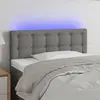 Image de vidaXL Tête de lit à LED Gris foncé 80x5x78/88 cm Tissu